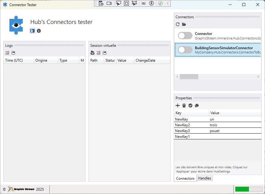 Le connector ConnectorToBuildingSensorSimulator est disponible