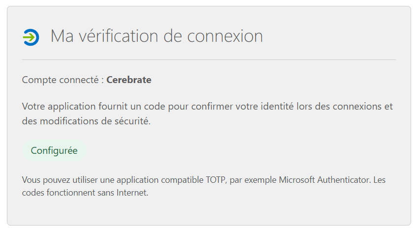 Controllo della connessione configurato per Cerebrate