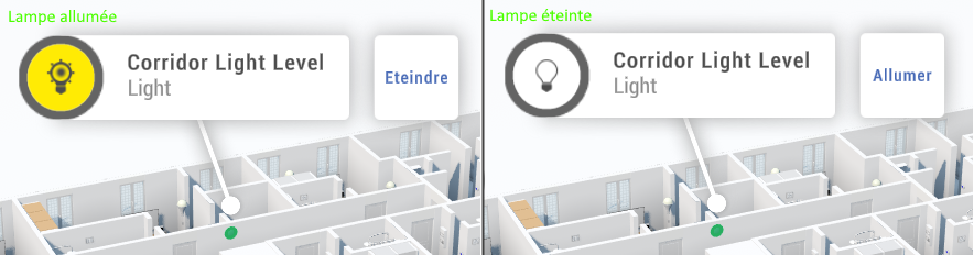Ich färbe die Geräteblase, wenn die Lampe an ist.