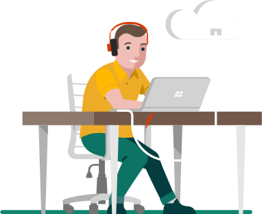 Illustration d’un développeur travaillant sur une application connectée