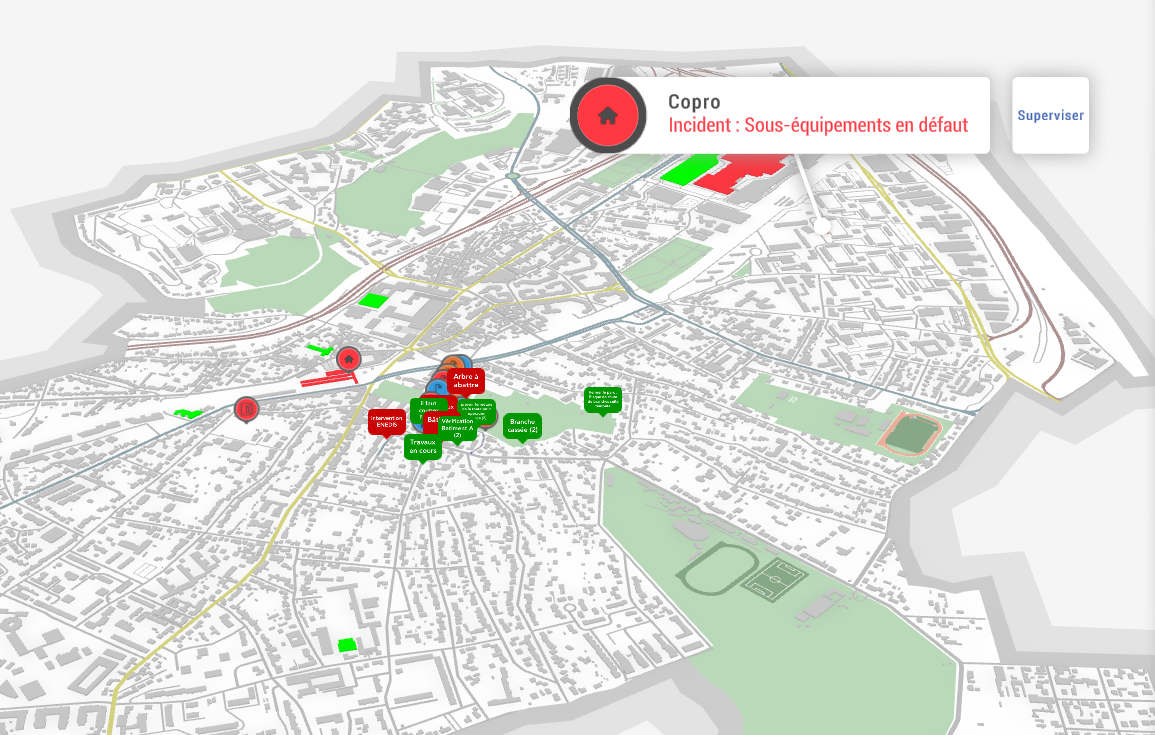 Territoire intelligent visualisé dans Immersive