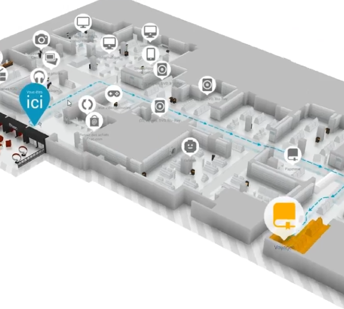 Cheminement représenté en 3D